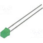 L-704GDT, LED; square; 3x3mm; green; 1?5mcd; 110°; Front: flat; 20mA; 2?2.5V