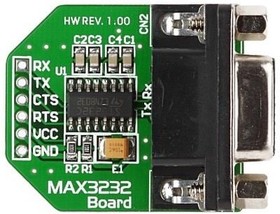 MIKROE-602, Interface Development Tools MAX3232 (MAX3232) ADAPTER BOARD