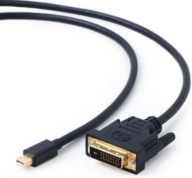 Cablexpert Кабель mDP-DVI, 20M/25M, 1.8м, черный, позол.разъемы, пакет (CC-mDPM-DVIM-6)