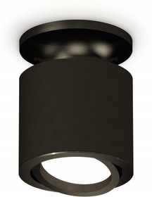 Фото 1/3 Ambrella Комплект накладного поворотного светильника XS7402060 SBK/PBK черный песок/черный полированный MR16 GU5.3 (N7926, C7402, N7002)