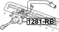 Фото 1/3 1281-RB, 1281-RB_цилиндр сцепления главный!\ Hyundai Solaris 10
