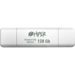 HI-USBOTG128GBU787W, USB Flash накопитель 128Gb HIPER Groovy C128 White