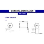 SB-AA02 3PW (1/2AA,14250), Элемент питания литиевый 1200мАh, 3.6В (1 шт.)