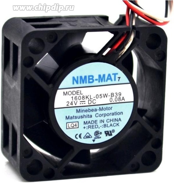 Ventola Di Raffreddamento Per FANUC NMB-MAT 1608KL-05W-B39, 24V 0.08A, 40x40x20mm, Connettore 3 Pin, Nuova