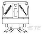 1546164-1, Connector Accessories End Section Straight Gray
