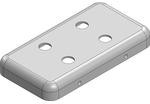 MS220-40CP-NS, 22.6 x 11.9 x 2.8mm Two-piece Drawn-Seamless RF Shield/EMI Shield COVER Perforated (Nickel-Silver)