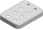 MS323-30CP-NS, 32.9 x 24.4 x 4mm Two-piece Drawn-Seamless RF Shield/EMI Shield COVER Perforated (Nickel-Silver)