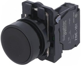 Фото 1/4 XB5AA21, Push-Button, Complete Momentary Function 1NO Panel Mount Black