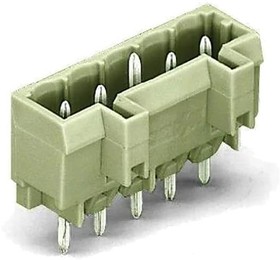 721-133/001-000, Разъем 3-контактная вилка под пайку, шаг 5 мм, светло-серая