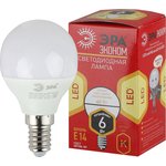 Лампочка светодиодная ЭРА RED LINE ECO LED P45-6W-827-E14 E14 / Е14 6Вт шар ...