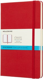 Фото 1/5 Блокнот MOLESKINE Classic, 240стр, пунктир, твердая обложка, красный [qp066f2]