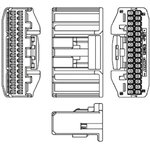 1318756-1, MULTILOCK 025/090 II Male Connector Housing, 2.2mm Pitch, 24 Way, 3 Row