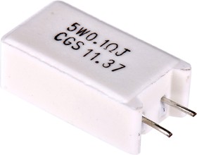 Фото 1/3 100mΩ Wire Wound Resistor 5W ±5% SQMW5R10J