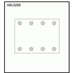 ABL0288, Накладка тормозной колодки МАЗ,КРАЗ-6510 передней Wшир.=160мм;Lдуги= ...