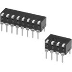 A6TR-6101, Switch DIP OFF ON SPST 6 Piano 0.025A 24VDC PC Pins 1000Cycles 2.54mm ...