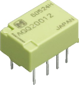Фото 1/4 AGQ20003, PCB Mount Non-Latching Relay, 3V dc Coil, 46.7mA Switching Current, DPDT