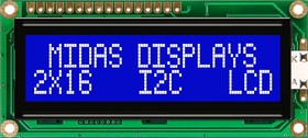 MC21605C6W-BNMLWI-V2, MC21605C6W-BNMLWI-V2 Alphanumeric LCD Alphanumeric Display, 2 Rows by 16 Characters