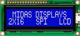 MC21605C6W-BNMLWS-V2, MC21605C6W-BNMLWS-V2 Alphanumeric LCD Alphanumeric Display, 2 Rows by 16 Characters