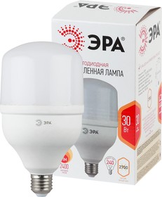 Фото 1/6 Лампа светодиодная ЭРА STD LED POWER T100-30W-2700-E27 E27 / Е27 30Вт колокол теплый белый свет Б0027002