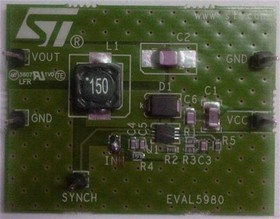 Фото 1/2 STEVAL-ISA154V1, Power Management IC Development Tools 0.7 A step-down switching regulator evaluation board based on the L5980