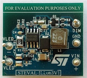 STEVAL-ILL063V1, LED Lighting Development Tools 3 A LED driver based on the LED5000 in floating boost topology