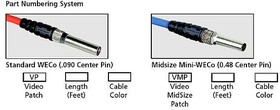 Фото 1/2 VP3BKX, Audio Cables / Video Cables / RCA Cables 3' WECO PATCHCORD