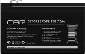 Фото 1/2 CBR Аккумуляторная VRLA батарея CBT-GP1272-F2 (12В 7.2Ач), клеммы F2