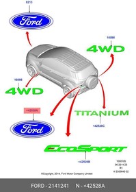 2141241, Эмблема ford