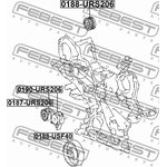 0188USF40, Ролик обводной TOYOTA CROWN MAJESTA URS206/UZS207 2009-2013