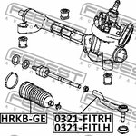 0321-FITRH, 0321-FITRH_наконечник рулевой правый!\ Honda Fit EV 13-14