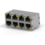 6339082-3, Modular Connectors / Ethernet Connectors LED STK MJ ASSY,2X4 8 POS,CAT5