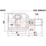 HYILDM24AT, К-кт ШРУСа внутренний HYUNDAI SORENTO/SANTA FE 2,4 AT 2WD/4WD