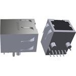 ARJE-0040, Conn RJ-45 RCP 8 POS 1.27mm Solder RA Thru-Hole 8 Terminal 1 Port T/R