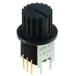 NR01103ANG13-1H, Switch Rotary ON ON ON SP3T 3 Knob Shaft PC Pins 0.1A 28VAC ...