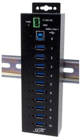 EX-1510HMVS, Industrial USB Hub, 10x USB-A Socket, 3.0, 5Gbps