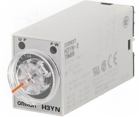 Фото 1/6 H3YN-2 AC24, H3YN Series DIN Rail, Panel Mount Timer Relay, 24V ac, 2-Contact, 0.1 s → 10min