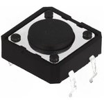 TACT-24K-F, Микропереключатель TACT, SPST-NO, Пол: 2, 0,05A/12ВDC, THT, нет