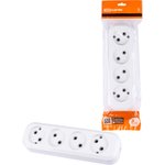 SQ1806-0011, Колодка розеточная 4 гнезда 2П б/з 10А 250В белая TDM Electric