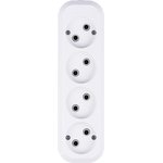 SQ1806-0011, Колодка розеточная 4 гнезда 2П б/з 10А 250В белая TDM Electric