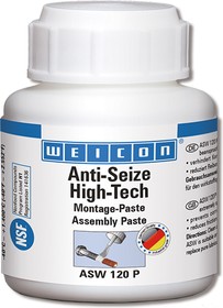 wcn26100012, WEICON Anti-Seize High-Tech Монтажная паста (120 г) антикоррозионное средство, не содержащее метала (менее 0,1%). Банка+кисть.