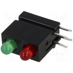 1801.8231, PCB LED G 568nm, R 660nm 3 mm Green / Red