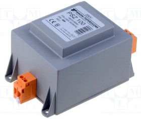 PSZ100/400/230V, Трансформатор сетевой, 100ВА, 400VAC, 230В, Выв клеммная колодка