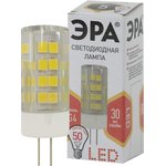 Лампочка светодиодная ЭРА STD LED JC-5W-220V-CER-827-G4 G4 5Вт керамика капсула ...