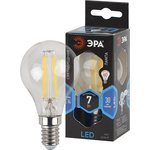 Лампочка светодиодная ЭРА F-LED P45-7W-840-E14 E14 / Е14 7Вт филамент шар ...