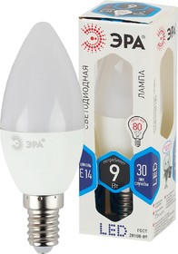 Фото 1/4 Лампочка светодиодная ЭРА STD LED B35-9W-840-E14 E14 / Е14 9Вт свеча нейтральный белый свeт Б0027970