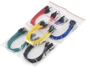 Фото 1/2 PRT-10897, SparkFun Accessories Jumper Wires Premium 6in. M/M Pack of 100