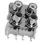 PJRAS2X2S01X, RCA (Phono) Audio / Video Connector - 4 Positions - 8 Contacts - ...
