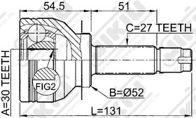 Фото 1/4 JC27008, ШРУС Subaru Forester S12/SH6/SH5L/SH5/SH5K (2007-2013)/Impreza GVB (2010)