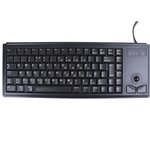 G84-4400LPBGB-2, Wired PS/2 Compact Trackball Keyboard, QWERTY (UK), Black