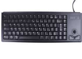 Фото 1/6 G84-4400LPBGB-2, Wired PS/2 Compact Trackball Keyboard, QWERTY (UK), Black